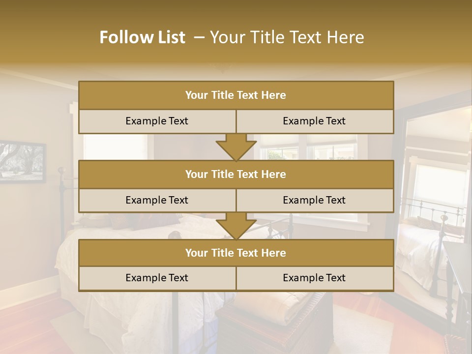 Model Bed Flower PowerPoint Template
