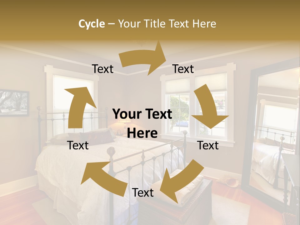 Model Bed Flower PowerPoint Template