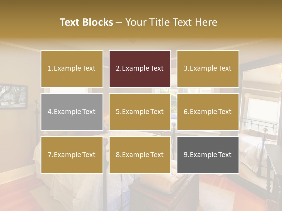 Model Bed Flower PowerPoint Template