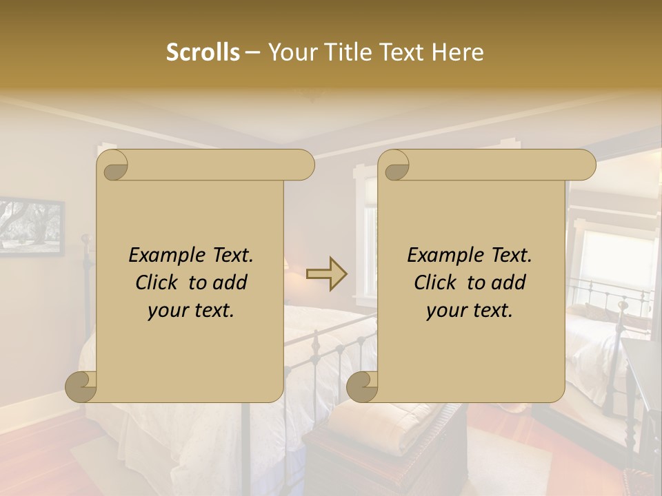 Model Bed Flower PowerPoint Template