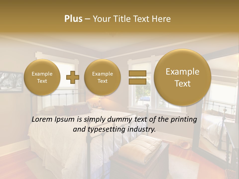 Model Bed Flower PowerPoint Template