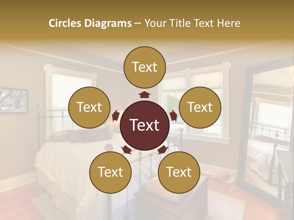 Model Bed Flower PowerPoint Template