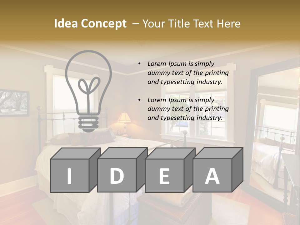 Model Bed Flower PowerPoint Template