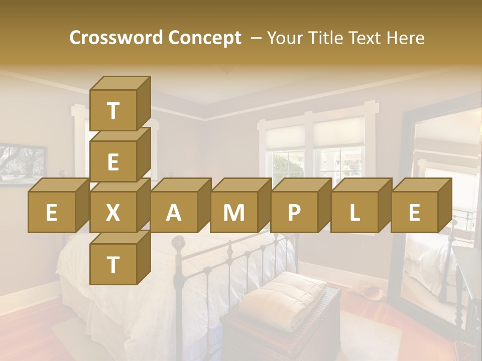 Model Bed Flower PowerPoint Template