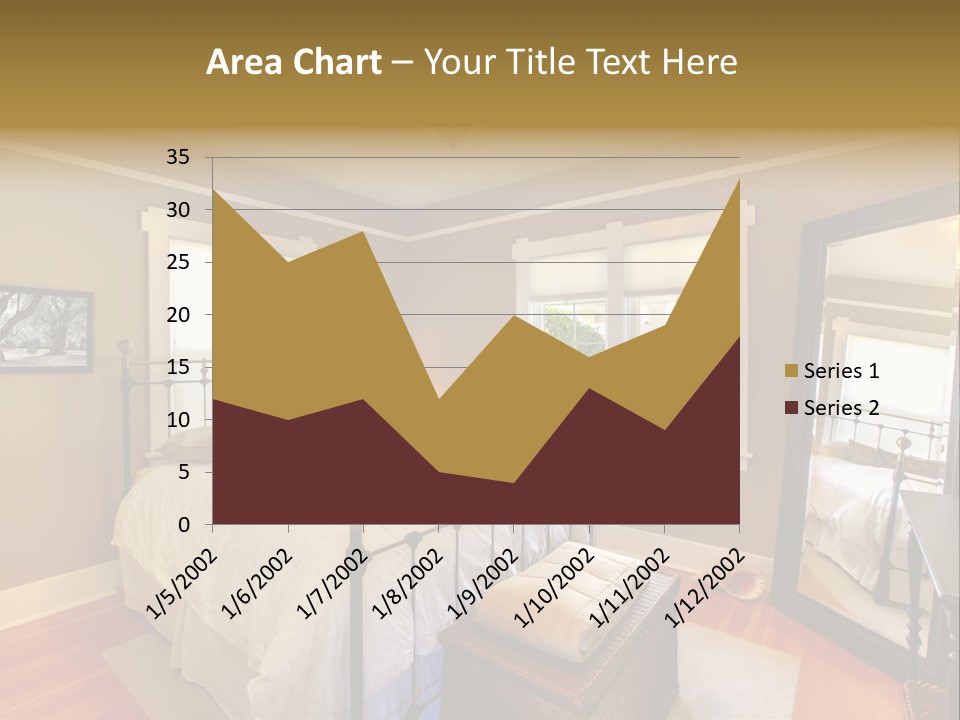 Model Bed Flower PowerPoint Template