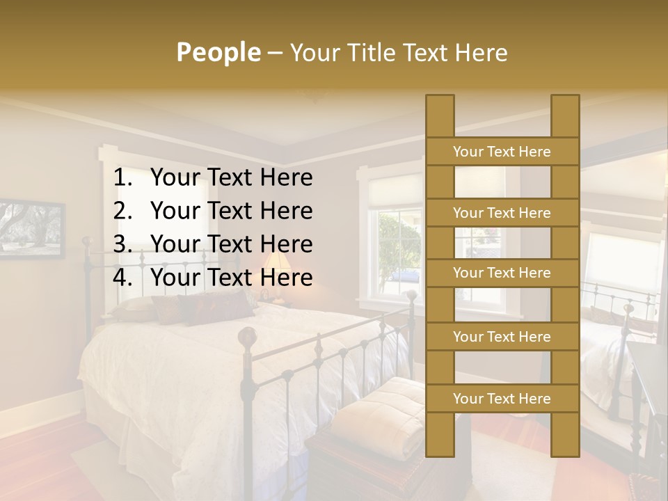 Model Bed Flower PowerPoint Template