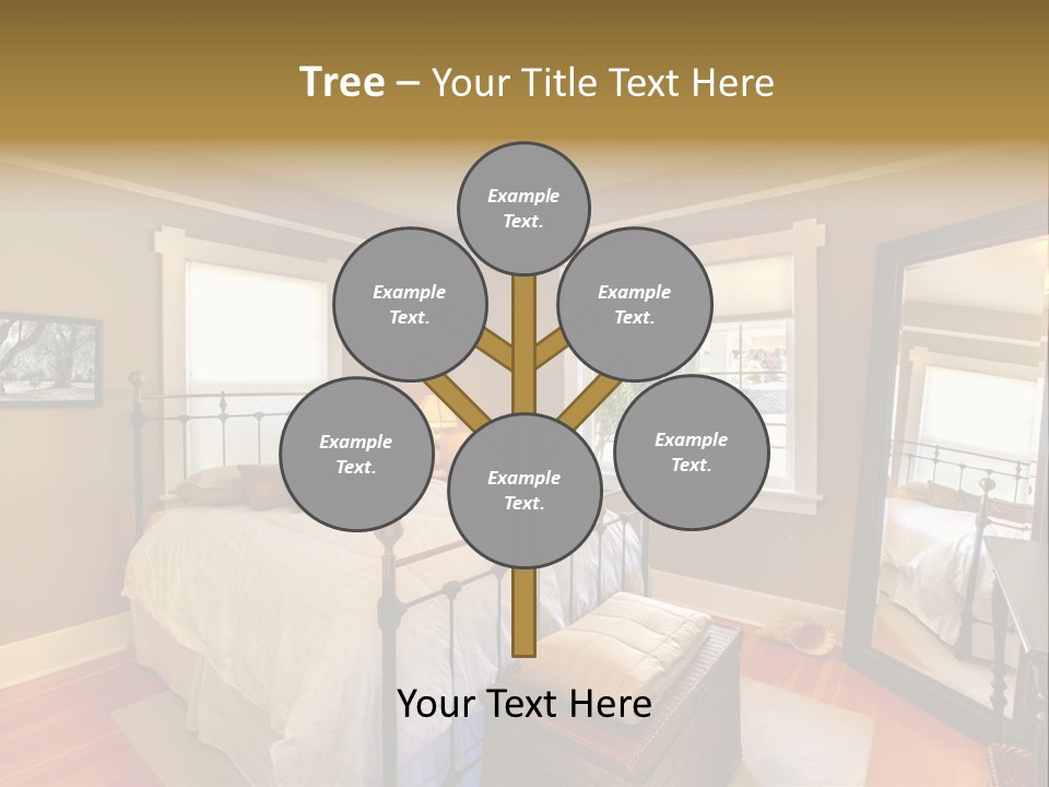 Model Bed Flower PowerPoint Template