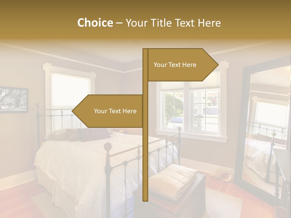 Model Bed Flower PowerPoint Template