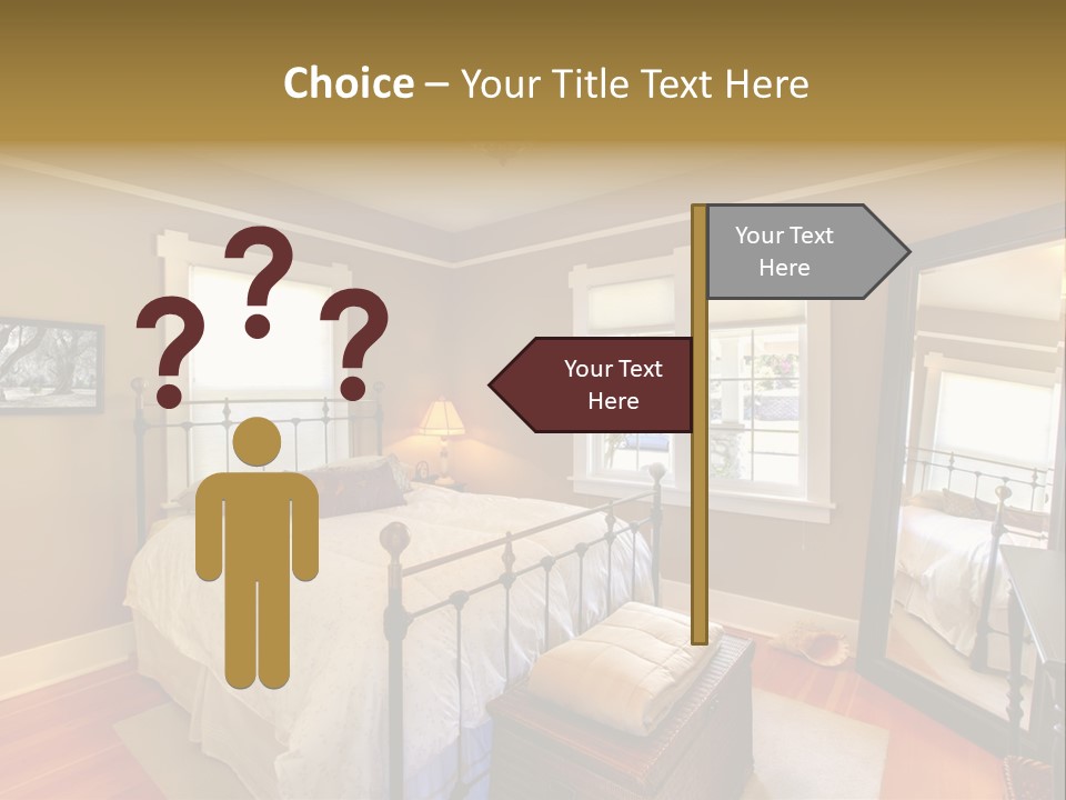 Model Bed Flower PowerPoint Template