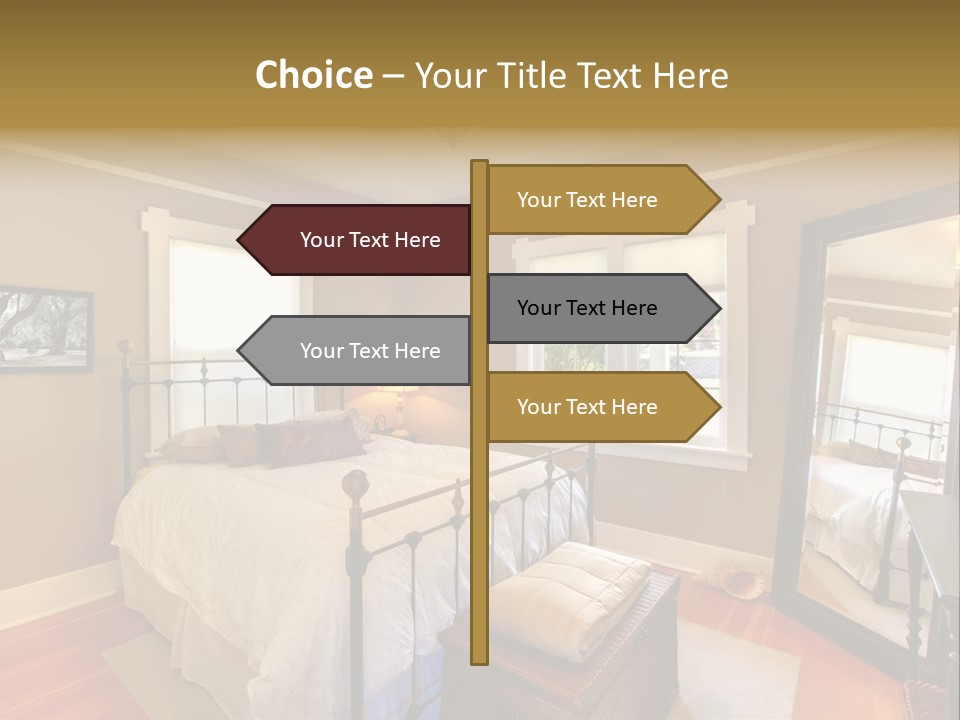 Model Bed Flower PowerPoint Template