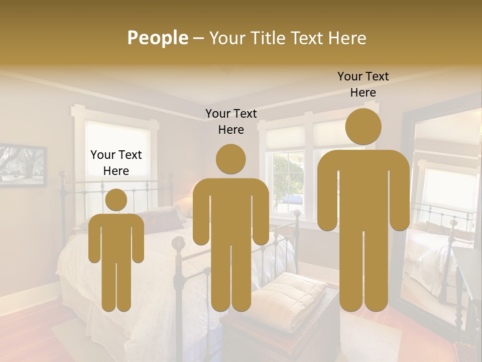 Model Bed Flower PowerPoint Template