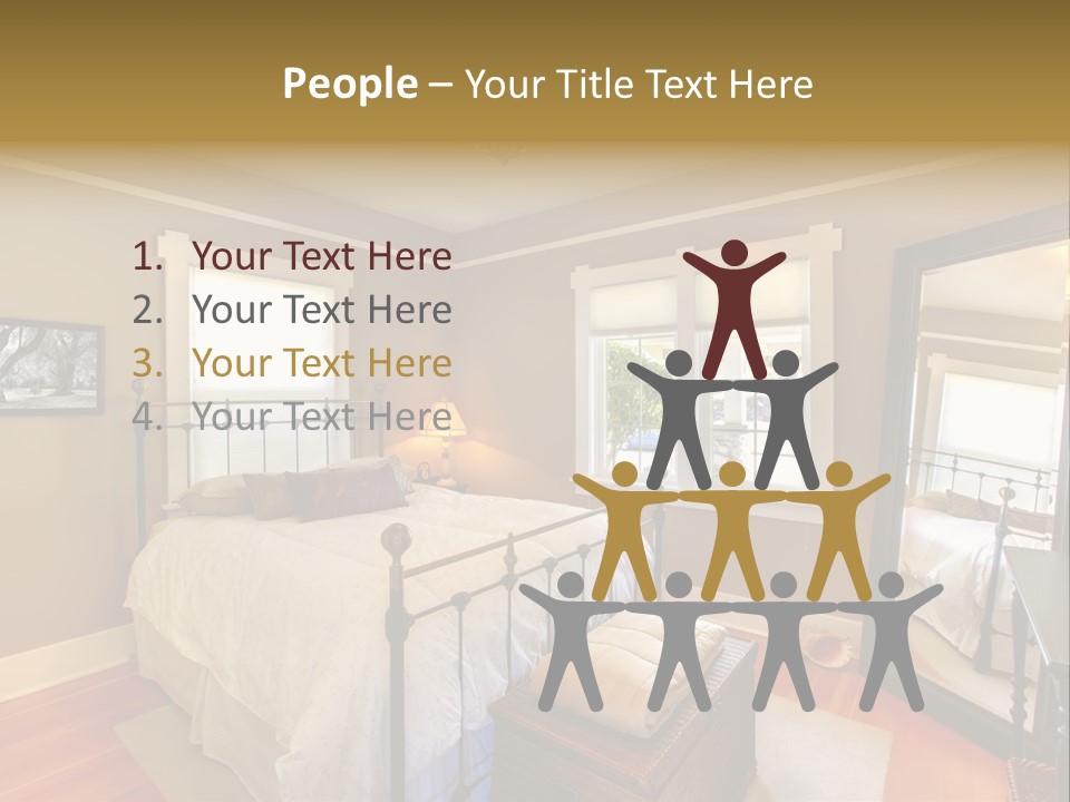 Model Bed Flower PowerPoint Template