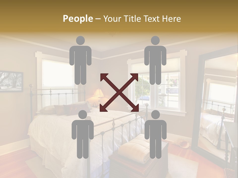 Model Bed Flower PowerPoint Template