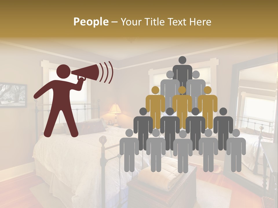 Model Bed Flower PowerPoint Template