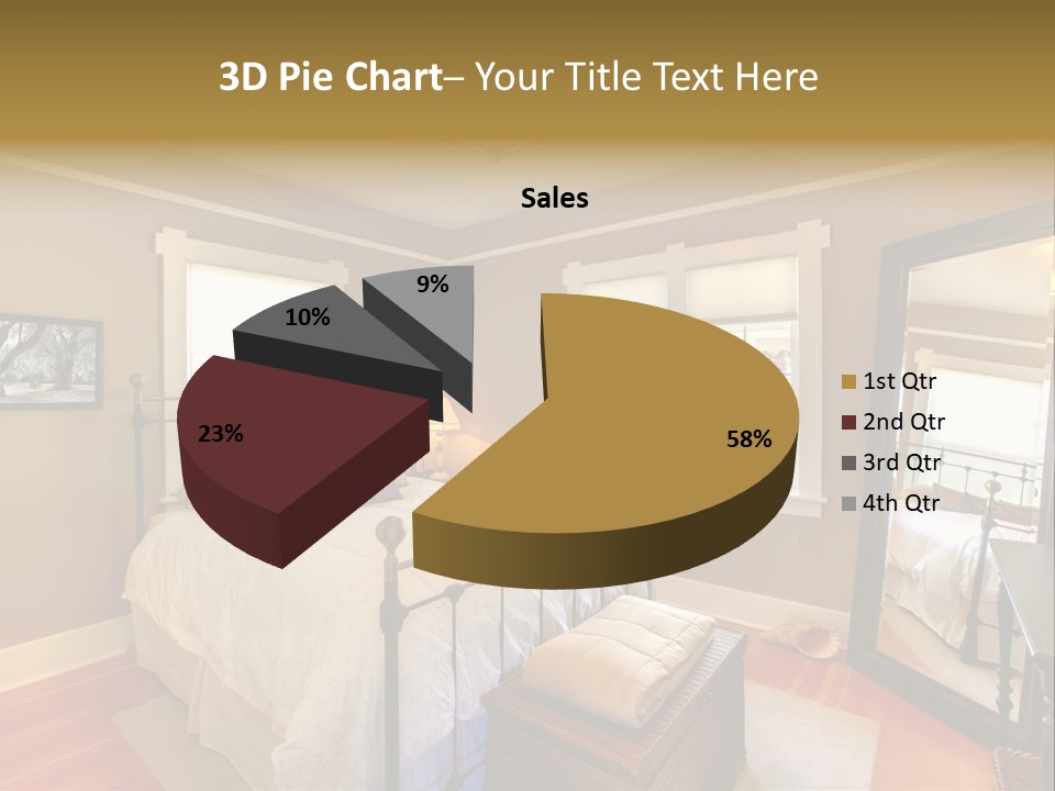 Model Bed Flower PowerPoint Template