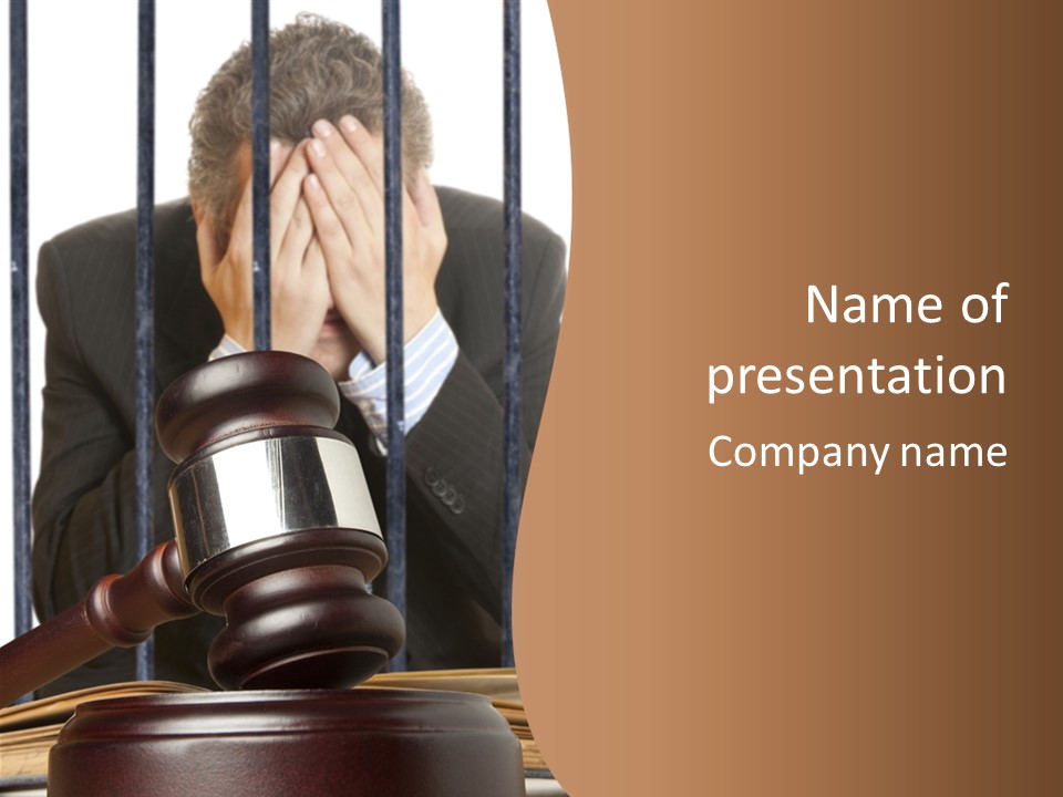 Gavel Liberty Judge PowerPoint Template