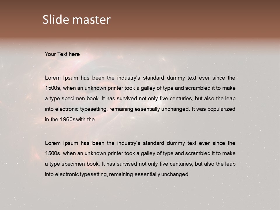 Comet Background Gravity PowerPoint Template