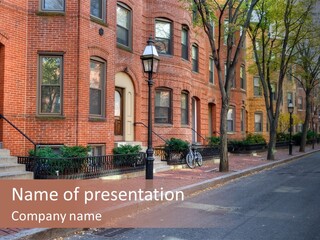 Rowhouse House Lamp PowerPoint Template