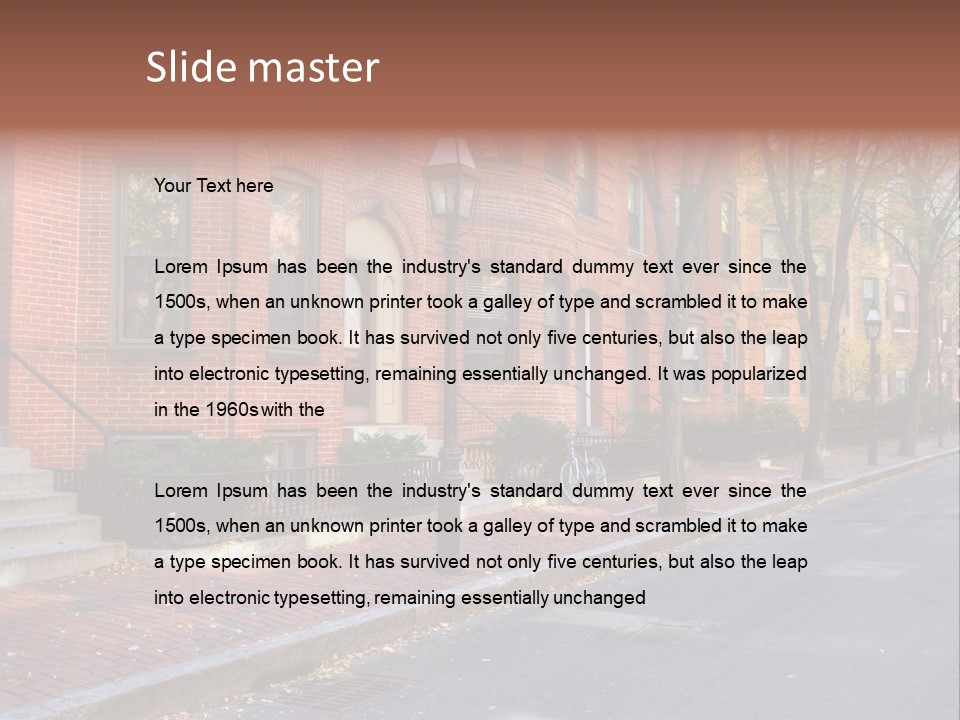 Rowhouse House Lamp PowerPoint Template