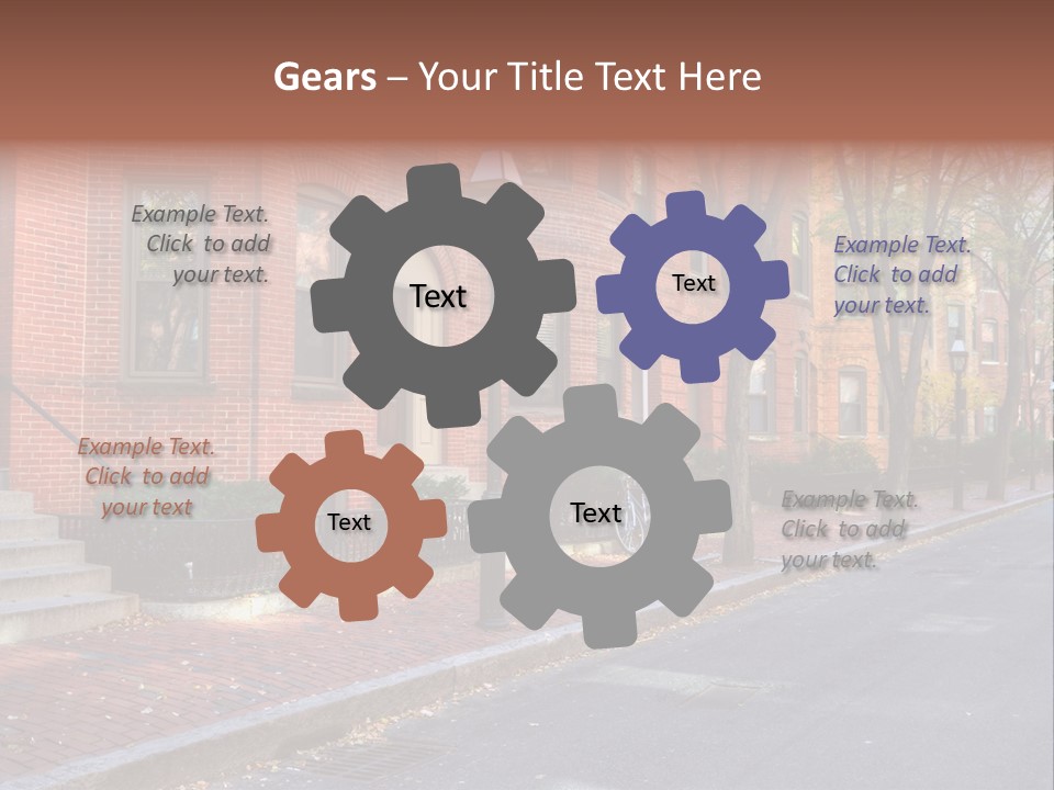 Rowhouse House Lamp PowerPoint Template