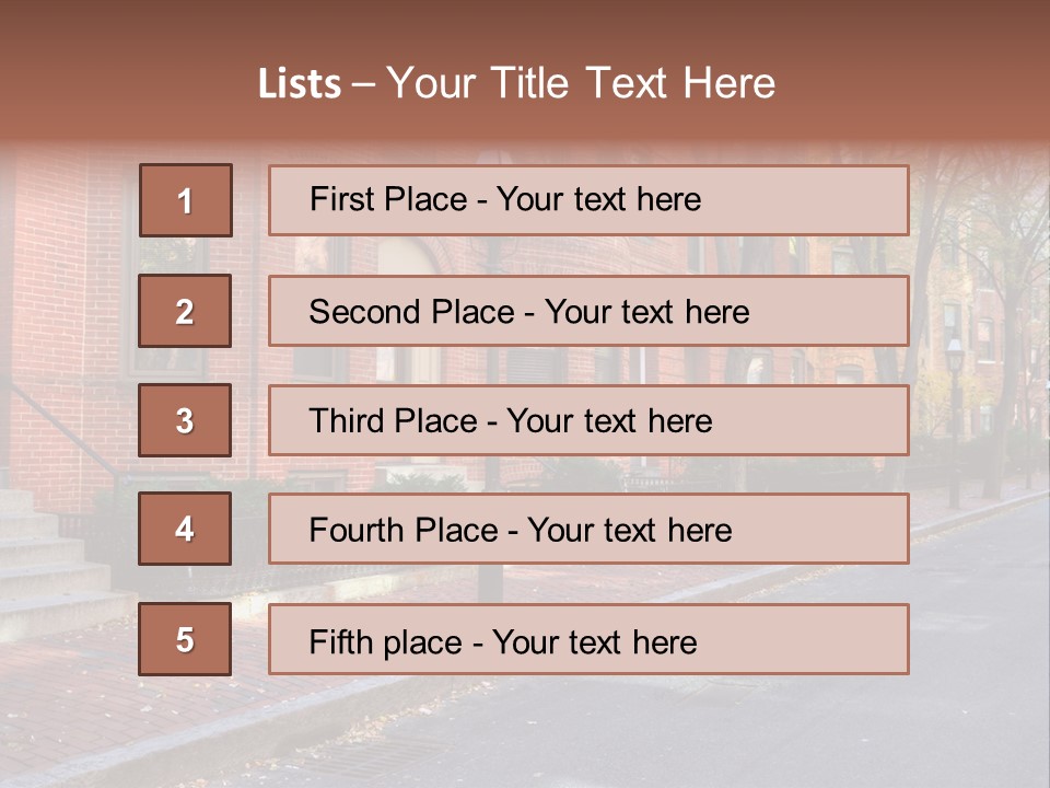 Rowhouse House Lamp PowerPoint Template