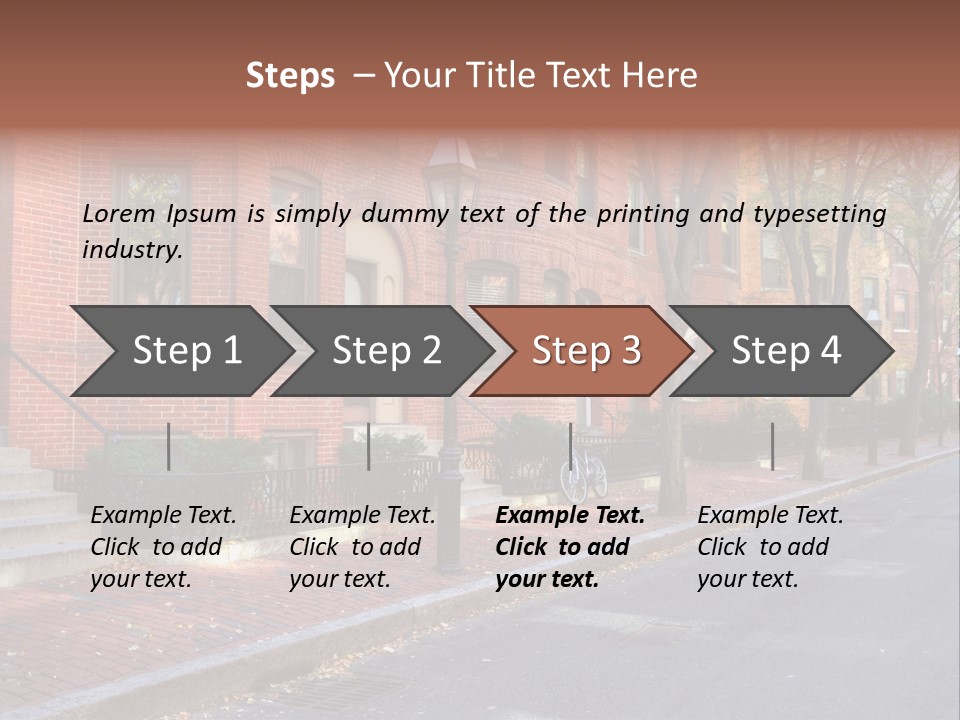 Rowhouse House Lamp PowerPoint Template