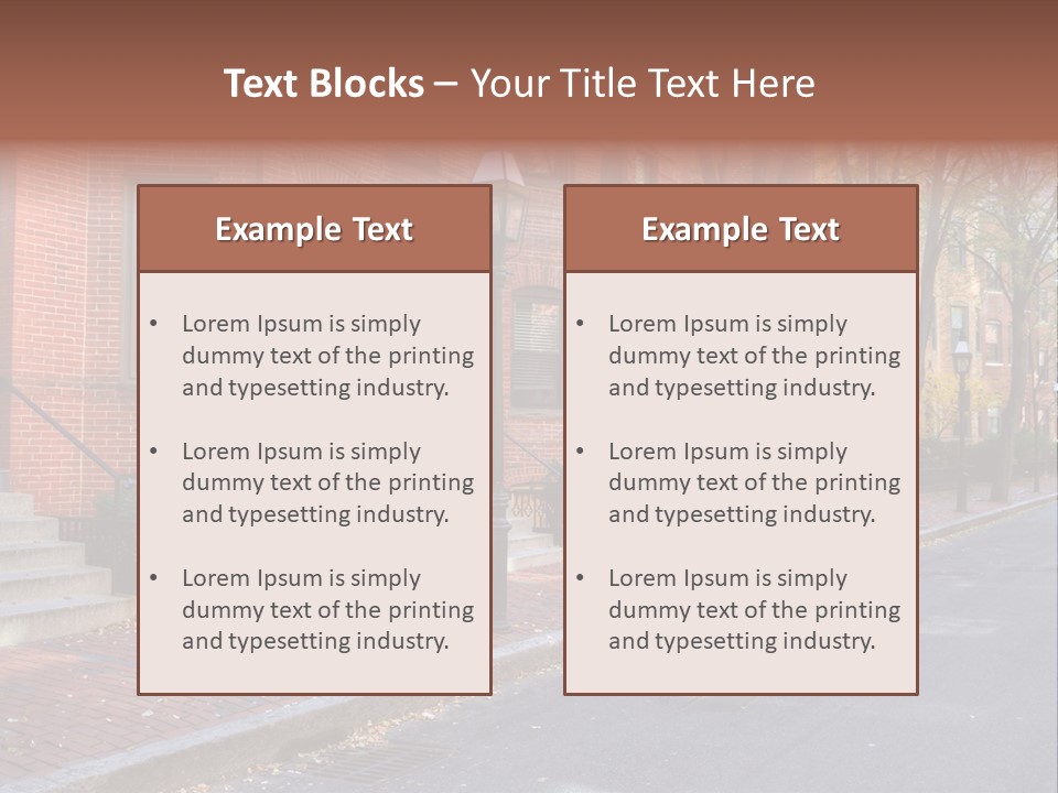 Rowhouse House Lamp PowerPoint Template