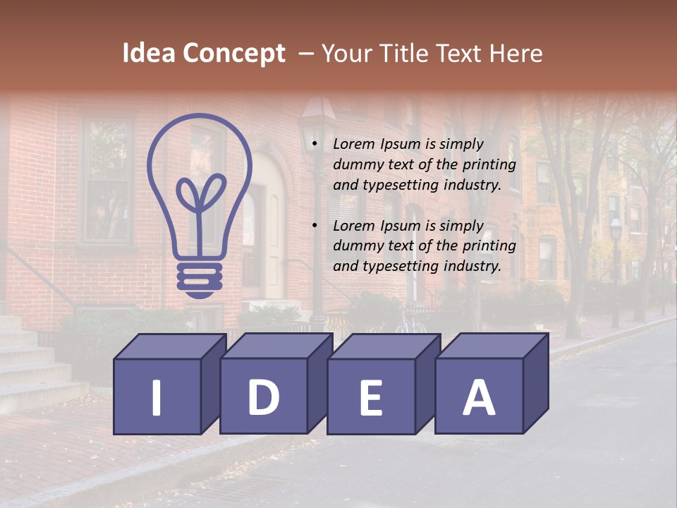 Rowhouse House Lamp PowerPoint Template