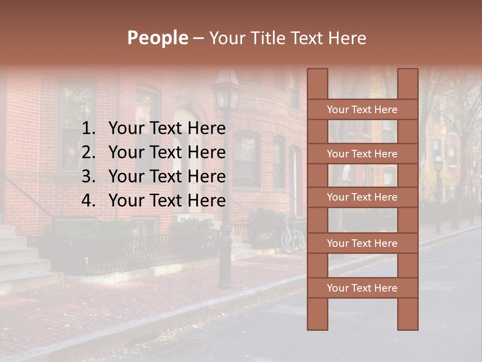 Rowhouse House Lamp PowerPoint Template