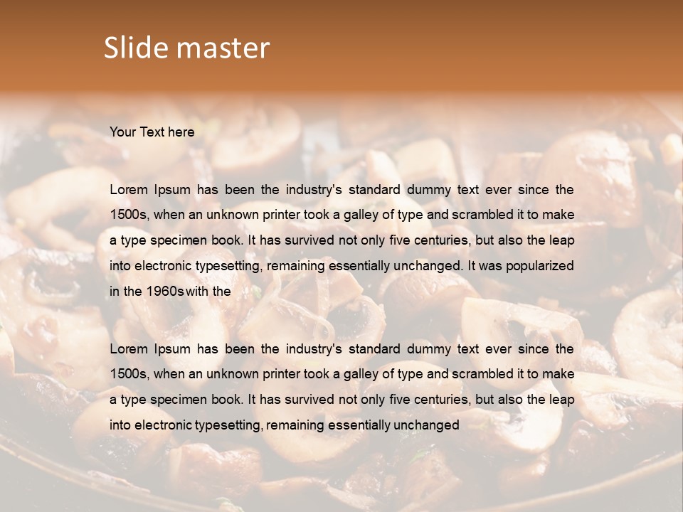 Tapas Mushroom Country PowerPoint Template