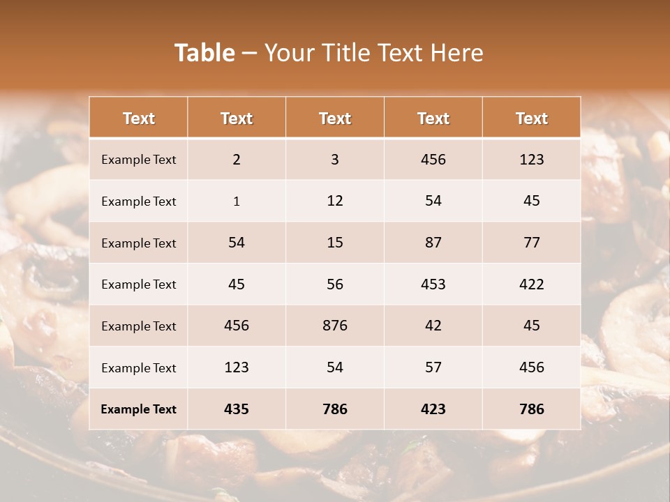 Tapas Mushroom Country PowerPoint Template