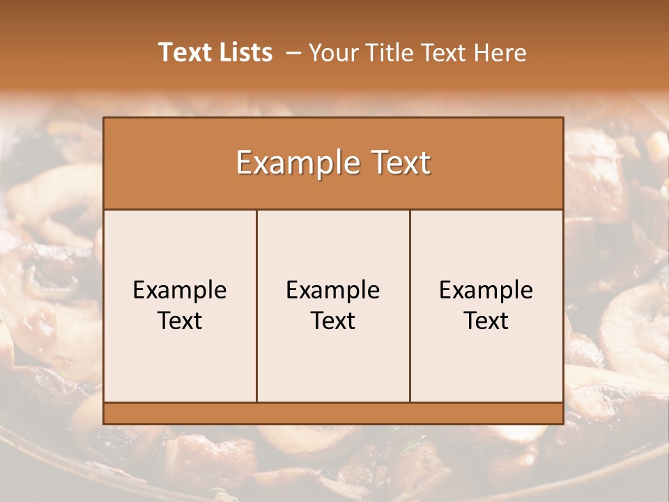 Tapas Mushroom Country PowerPoint Template