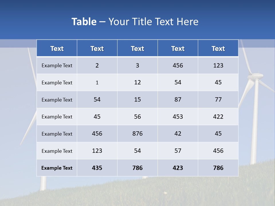 Wind Supply Nature PowerPoint Template