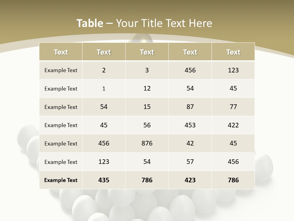 Business Individuality Food PowerPoint Template