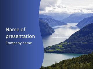 Geirangerfjord Grass Sognefjord PowerPoint Template