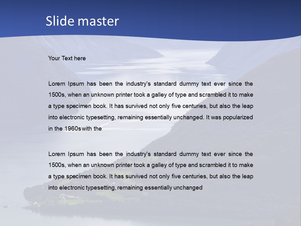 Geirangerfjord Grass Sognefjord PowerPoint Template