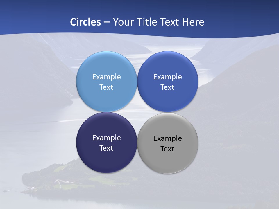 Geirangerfjord Grass Sognefjord PowerPoint Template