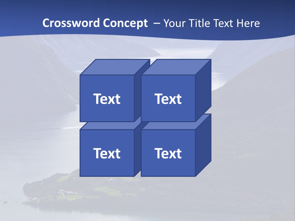 Geirangerfjord Grass Sognefjord PowerPoint Template