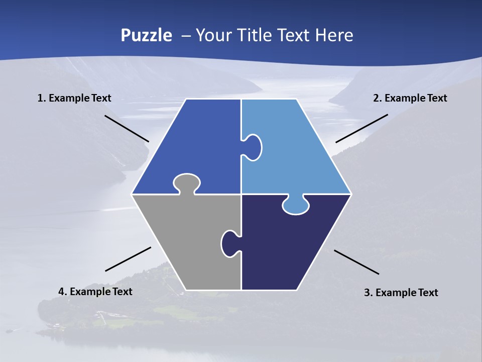 Geirangerfjord Grass Sognefjord PowerPoint Template