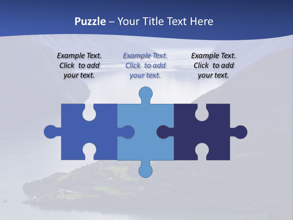 Geirangerfjord Grass Sognefjord PowerPoint Template