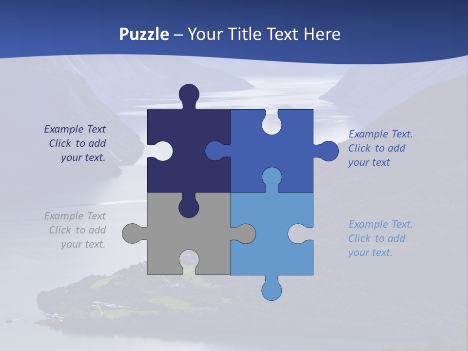 Geirangerfjord Grass Sognefjord PowerPoint Template