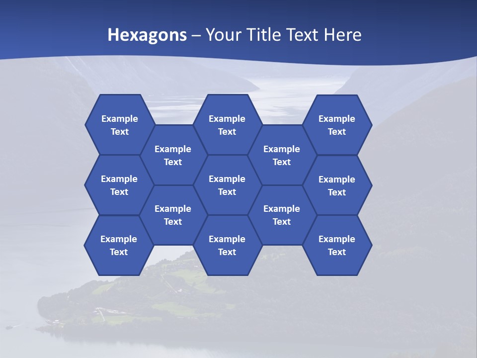 Geirangerfjord Grass Sognefjord PowerPoint Template