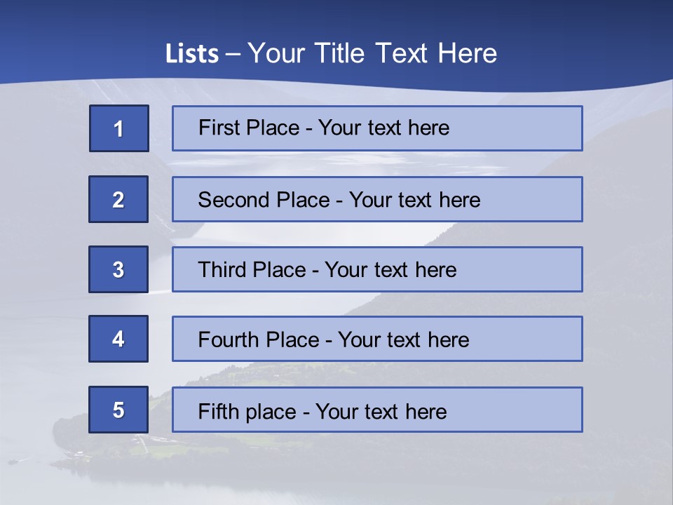 Geirangerfjord Grass Sognefjord PowerPoint Template