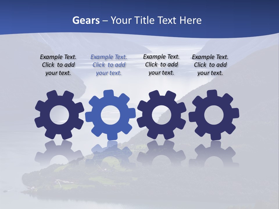 Geirangerfjord Grass Sognefjord PowerPoint Template