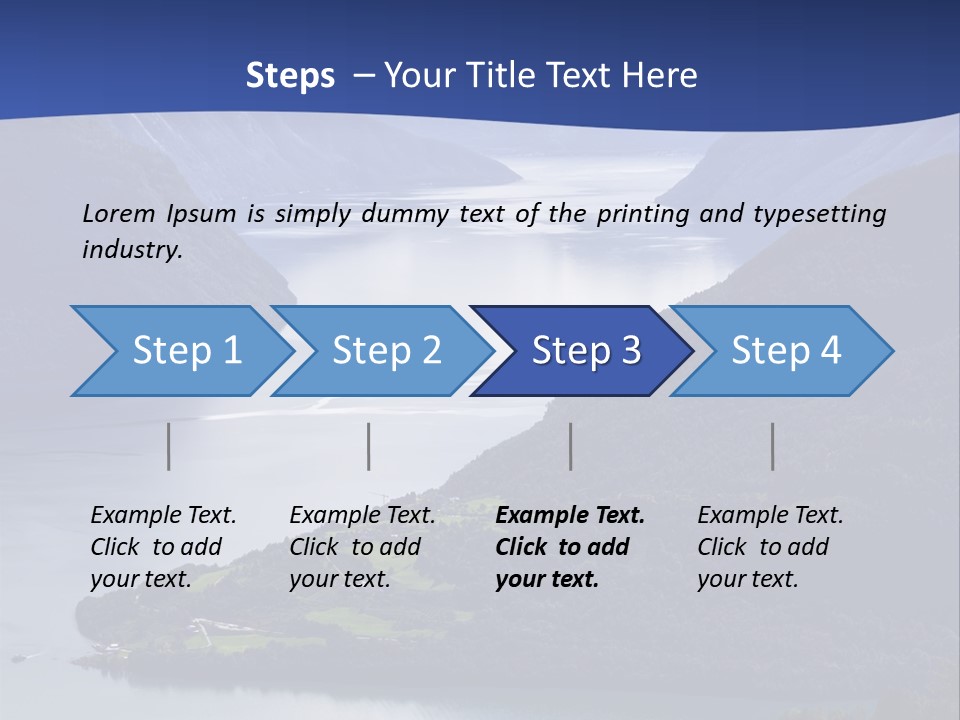 Geirangerfjord Grass Sognefjord PowerPoint Template