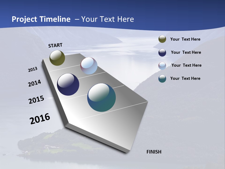 Geirangerfjord Grass Sognefjord PowerPoint Template