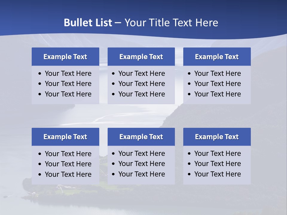 Geirangerfjord Grass Sognefjord PowerPoint Template