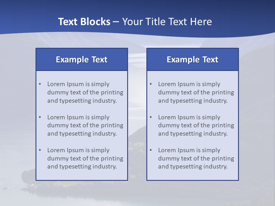 Geirangerfjord Grass Sognefjord PowerPoint Template