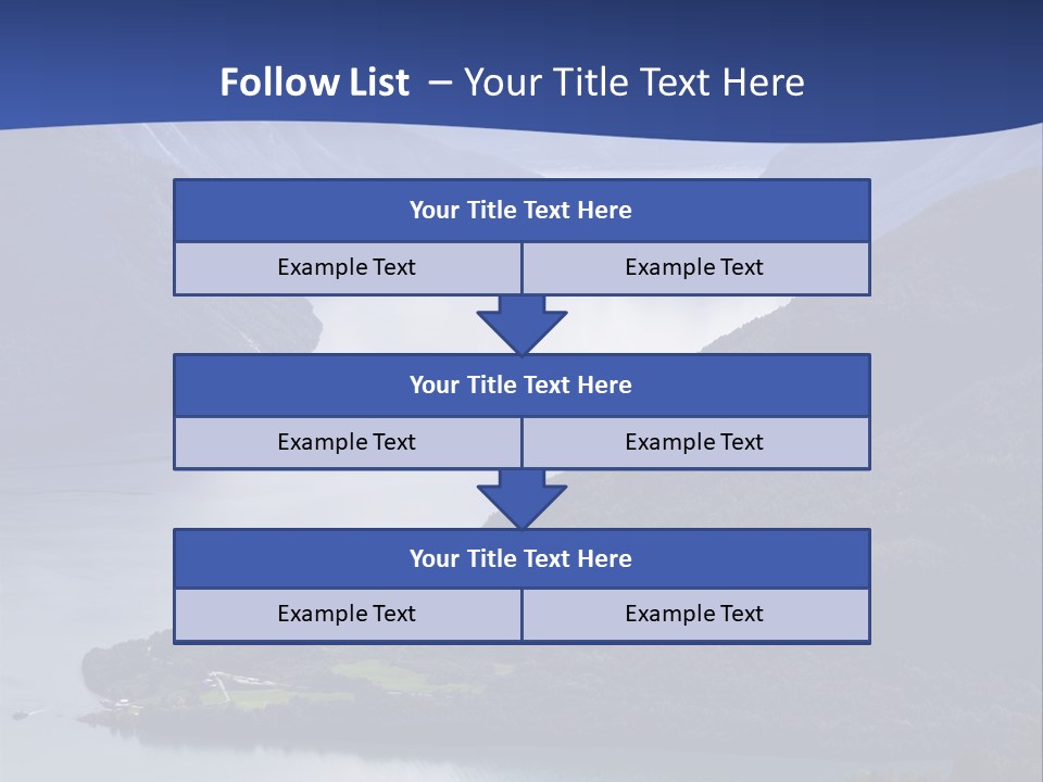 Geirangerfjord Grass Sognefjord PowerPoint Template