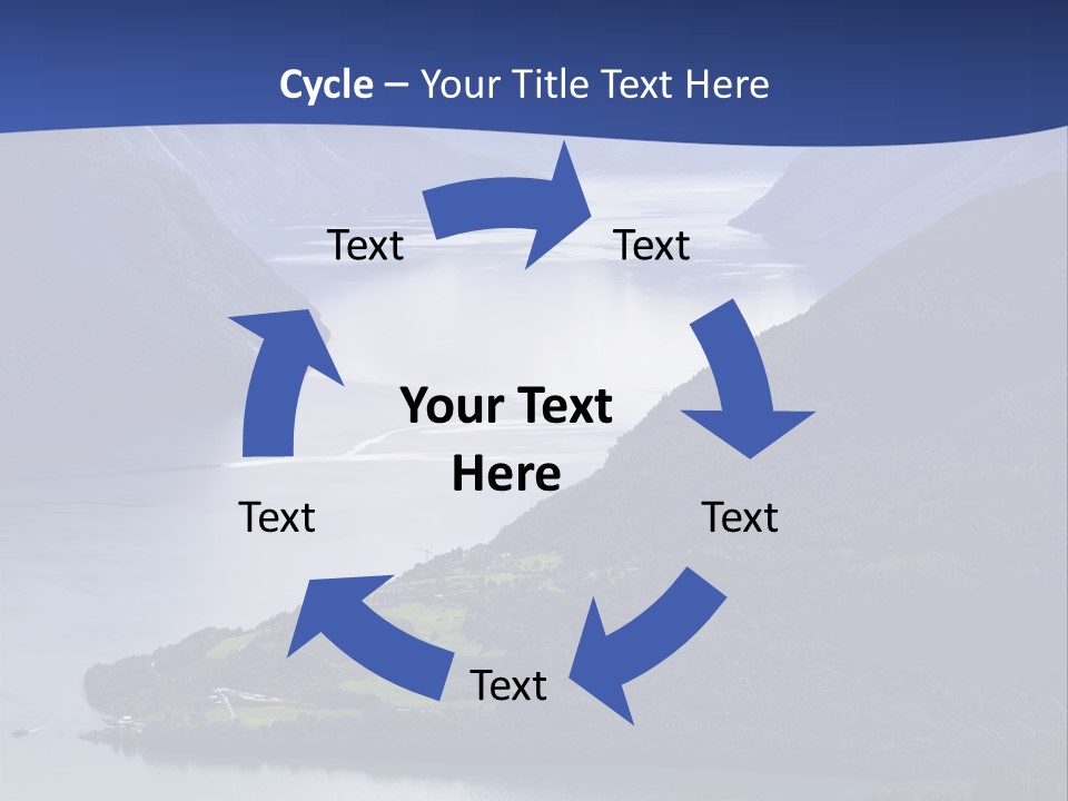 Geirangerfjord Grass Sognefjord PowerPoint Template